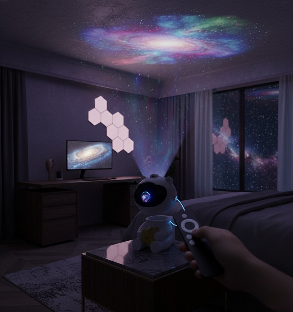 AstroVibe™: Proyector de Galaxias 360° de Alta Definición